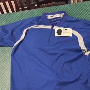 Monsport Blue and Gray Quarter-Zip Pullover